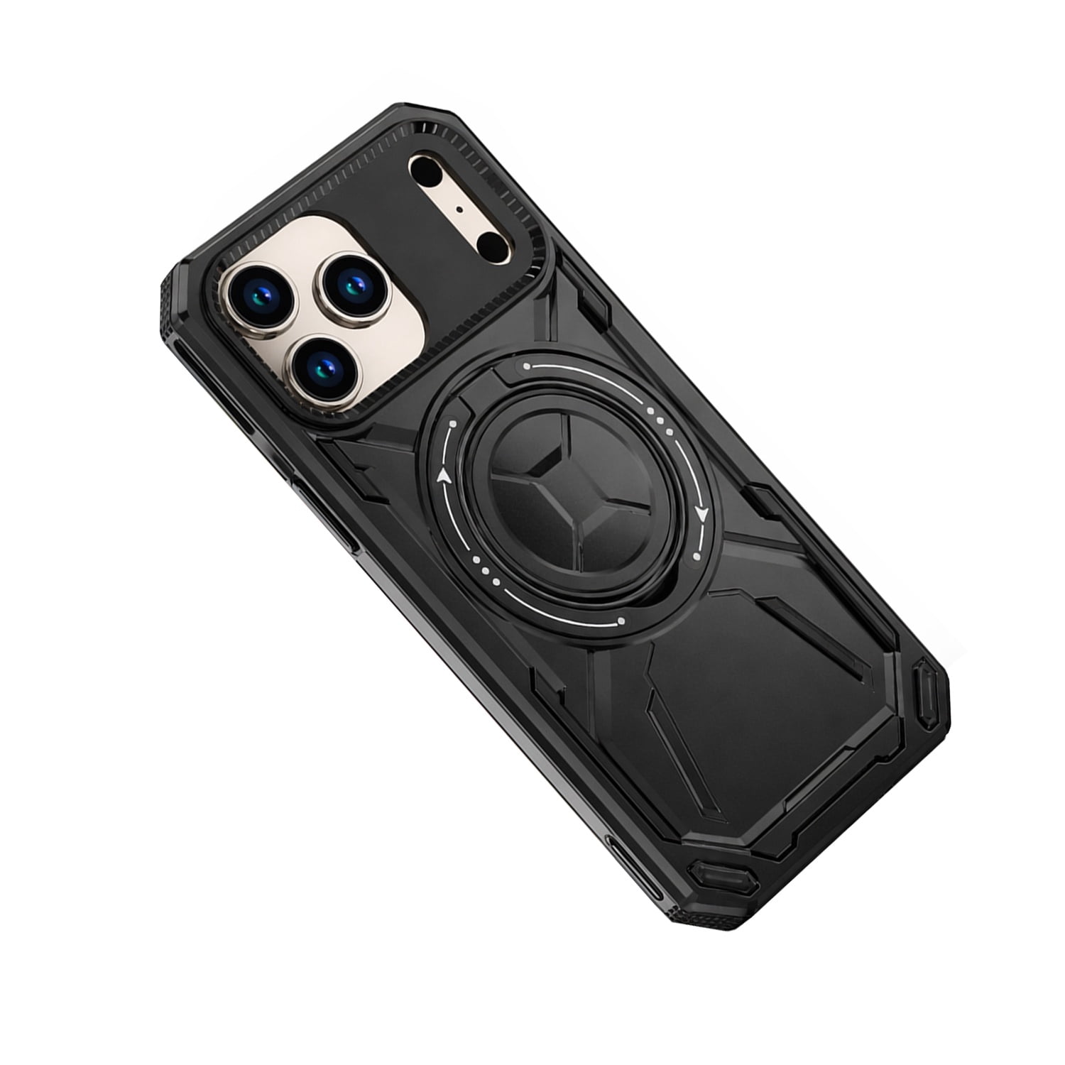 Armor Kickstand Case with 360° Rotation & MagSafe for iPhone 17 Pro - Black