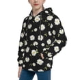thumbnail image 2 of Pofeuu Daisies Flowers Print Kids Pullover Hoodies Warm Thick Hooded Sweatshirt with Packet for Boys Girls-Small, 2 of 6