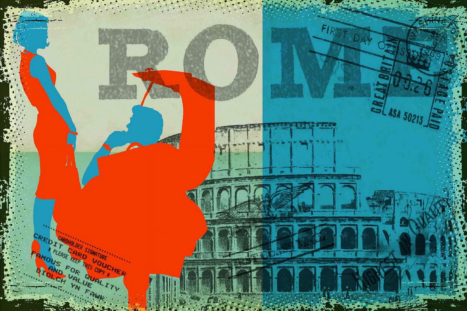 Marmont Hill "Travel Rome" by Saturday Evening Post Painting Print on Canvas