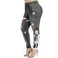 thumbnail image 4 of DYMADE Women Plus Size Christmas Printed Denim Leggings Casual Pants, 4 of 5