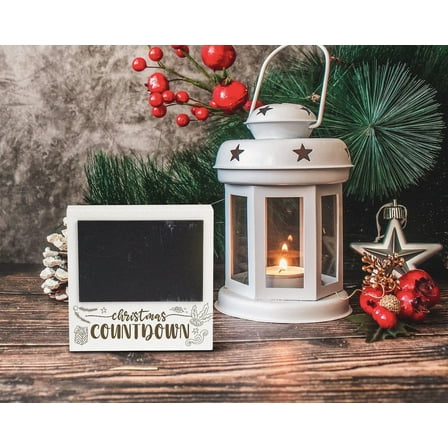 Christmas Countdown Sign | Days Until Christmas | Seasonal & Farmhouse Decor | Wooden Christmas Sign