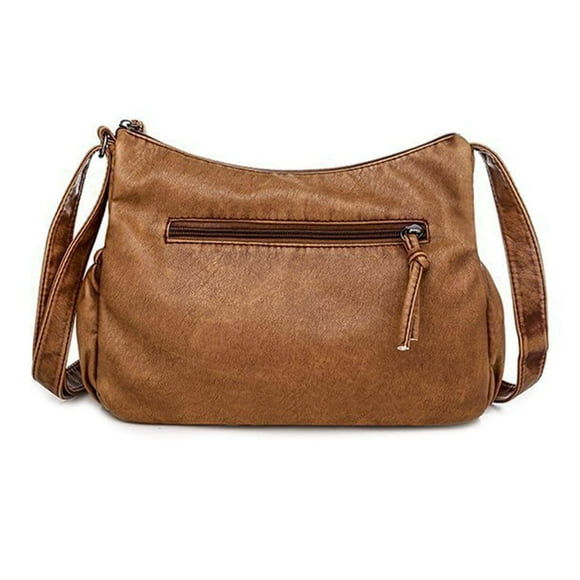 Crossbody Bag Women Cross Body Bag Purse Big Capacity Pu Leather Bucket Bag Shoulder Bag Brown