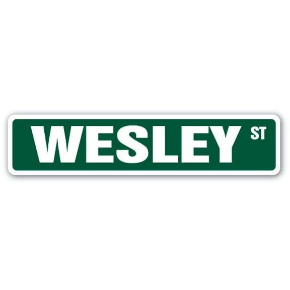 WESLEY Street Sign Childrens Name Room Sign | Indoor/Outdoor |  30" Wide