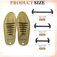 thumbnail image 2 of 24Pack No Tie Shoelaces,  Silicone Slip on Elastic Dress Shoe Laces, Black, 2 of 6