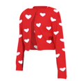 thumbnail image 4 of JFGHDG Women's Valentine's Day Knit Sweater Heart Cardigan for Women Plus Size Knit Cardigan Women Valentine's Day Sweaters Womens Sweater Jacket Womens Sweater Cardigan Red Xl, 4 of 4