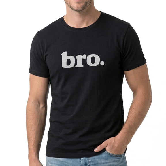 Men's Bro Pattern Print T Shirt Graphic T-Shirt, Premium Cotton Short Sleeve Crew Neck Tee