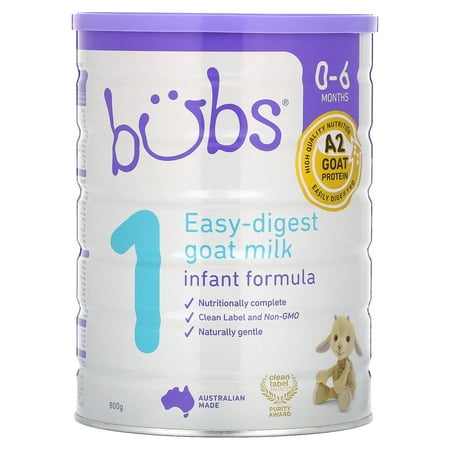 UPC: 9338078005537 | Aussie Bubs Goat Milk Infant Formula Stage 1 800g Non-GMO