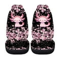 thumbnail image 4 of Jeiento Axolotl Front Seat Covers for Bucket Seats,Cherry Blossoms Auto Seat Covers Soft Breathable Car High Back Bucket Seat Covers Protector Universal for Cars SUV,Trucks, 2 Pcs Car Accessory, 4 of 7