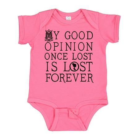 

Inktastic Jane Austen Good Opinion Quote Girls Baby Bodysuit