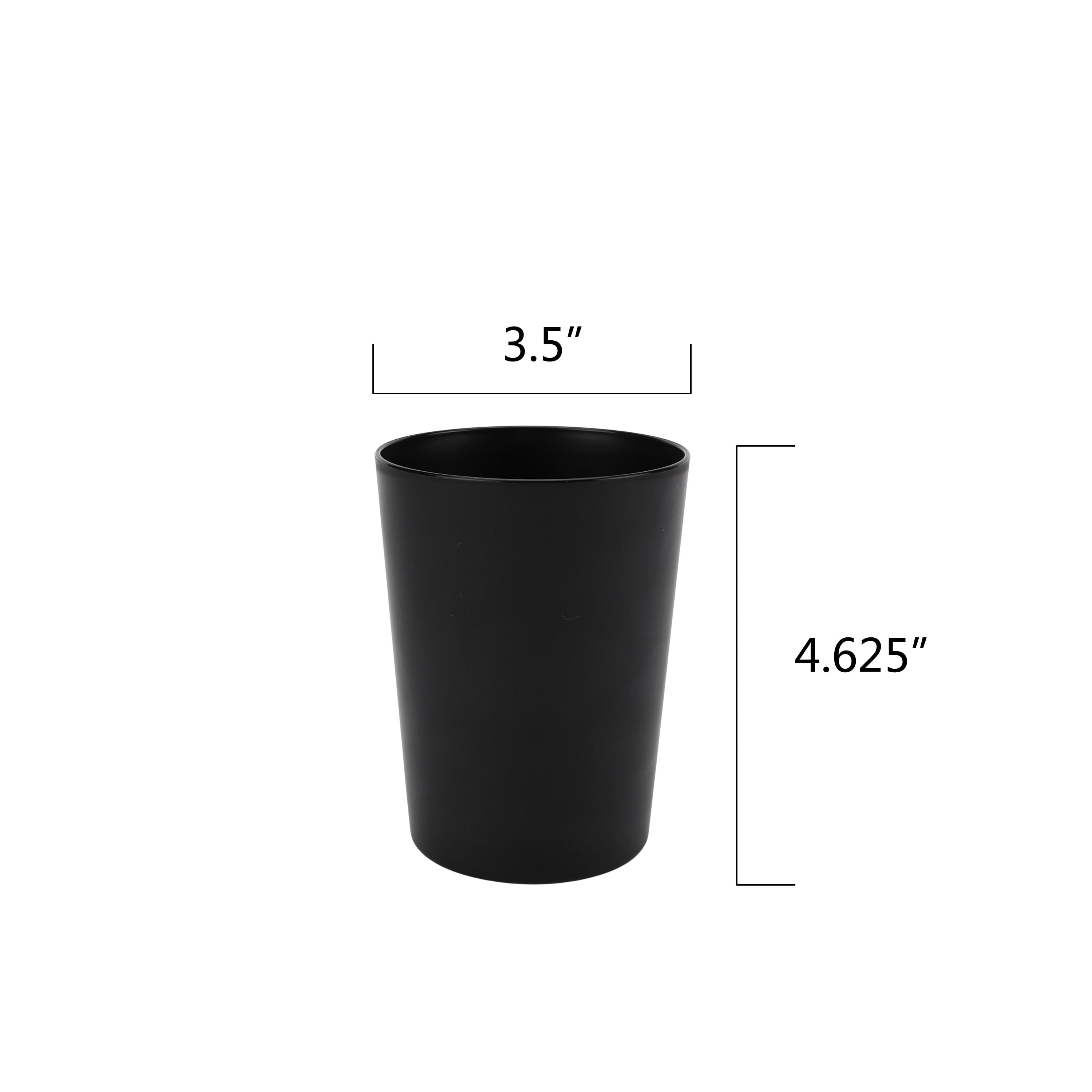 Mainstays - Black Round Plastic Tumbler, 18-Ounce