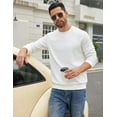 thumbnail image 2 of COOFANDY Mens Pullover Sweater for men Long Sleeve Shirts for Men Basic Pullover Shirts Twill Textured Soild Casual Tops, 2 of 9