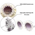thumbnail image 2 of Ubiuoretro Daisy Sunglasses For Women Flower Round Fashion Disco Festival Sunglasses, 2 of 4
