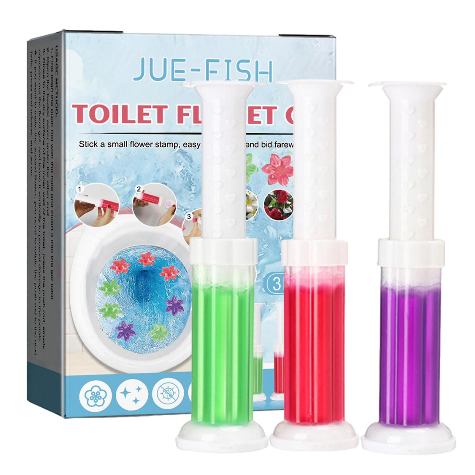 Toilet Gel Stamp 3Pcs Flower Stamp Toilet Cleaner Toilet Bowl Gel