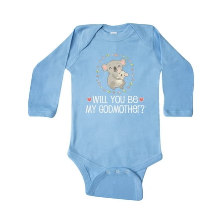 

Inktastic Godmother Proposal Announcement Gift Baby Girl Long Sleeve Bodysuit