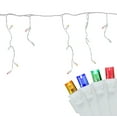 thumbnail image 2 of Northlight LED Wide Angle Icicle Christmas Lights - Multi-color - 5.5' White Wire - 100ct, 2 of 4