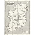 thumbnail image 2 of Map Of Ireland In The Sixth Century From The Book The Church Of England A History For The People Published C1910 12 x 17, 2 of 2