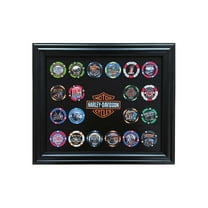 Harley-Davidson Classic Bar & Shield Magnetic Poker Chip Frame - Holds 20 Chips, Harley Davidson