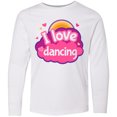thumbnail image 3 of Inktastic I Love Dancing Dance Gift Long Sleeve Youth T-Shirt, 3 of 5