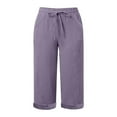 thumbnail image 4 of WILLBEST Pantalones Casuales elegantes para Mujer con Cintura Elástica y Bolsillos para Uso Diario, Ideales para Actividades al Aire Libre En Primavera y Verano. Grande, 4 of 5