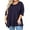 H1-Navy Blue, variant on Plus Size Shirt for Women 3/4 Sleeve Clothes Navy Blue 3X Blouse Swing Top Crewneck Maternity Loose Clothing for Leggings