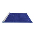 thumbnail image 2 of Ahgly Company Machine Washable Indoor Square Abstract Blue Modern Area Rugs, 8' Square, 2 of 4