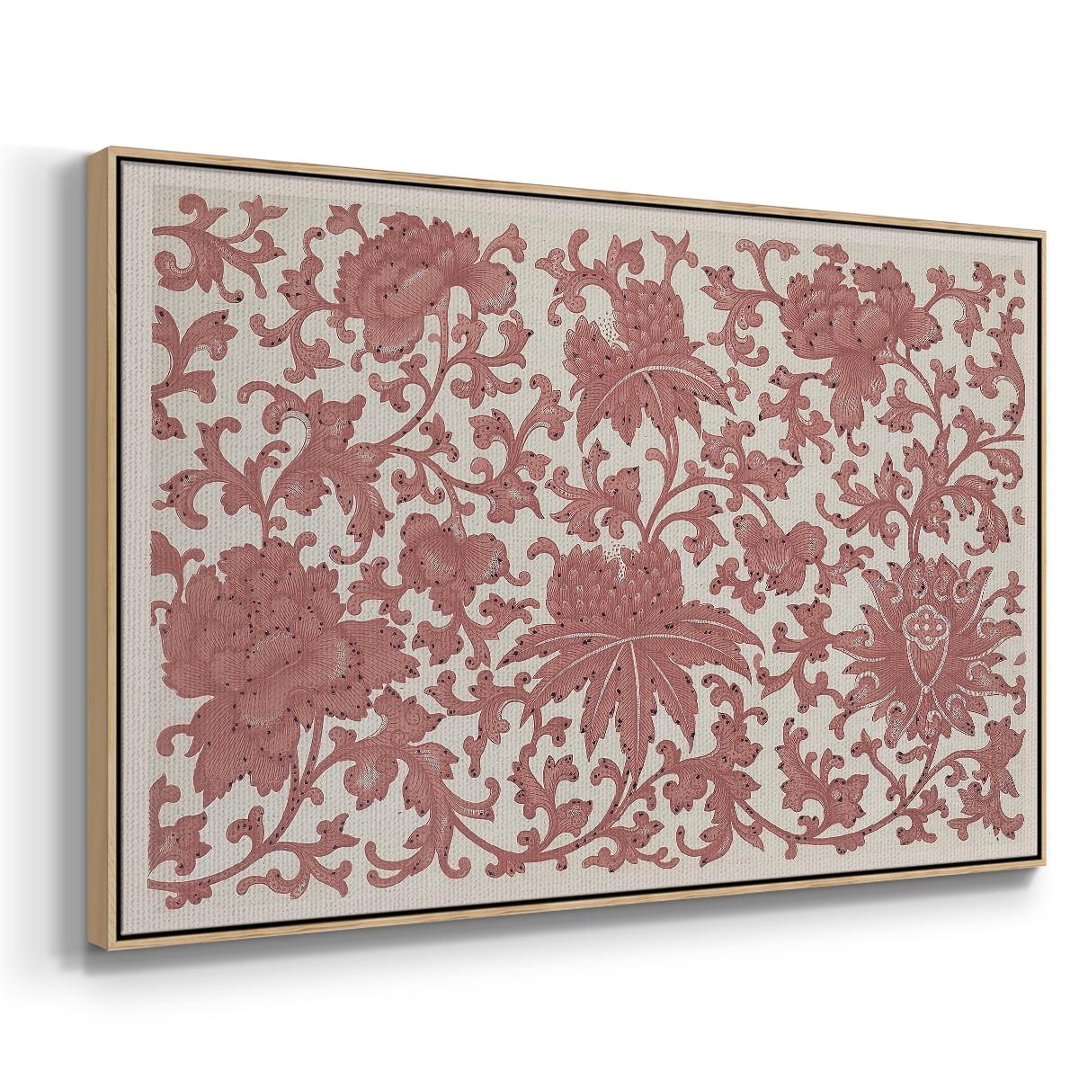 Vintage Abstract Print-XXVIII Framed in Natural Wood Wood Gallery Wrapped Canvas 17 in. x 25 in.