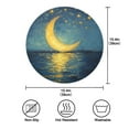 thumbnail image 7 of WOBOGO Moon Stars Oil Painting Pattern Round Placemats Set of 1 Heat Resistant Washable Kitchen Table Decorations 15.4in, 7 of 7
