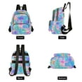 thumbnail image 4 of FORMRS Mini Backpack Purse for Women Travel Daypack Casual Shoulder Bag, Neon Starfish Pattern, 4 of 7