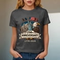 thumbnail image 5 of Leey-World 4th Of July Outfits for Women 250 Years American 1776 2026 250th USA Birthday 4th of July T-Shirt(Grey,XL), 5 of 6