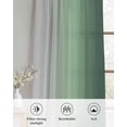 thumbnail image 6 of Green Grey Ombre Sheer Curtains 54 Inch Length 2 Panels Set for Living Room/Bedroom, Farmhouse Gradient Minimalist Kitchen Curtains Grommet Semi-Sheer Curtains Drapes Window Treatments 42"x54"x2, 6 of 7