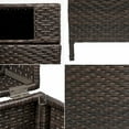 thumbnail image 2 of happimess Keaton Modern 24.13-Gallon All-Weather Wicker/Metal Lidded Hideaway Outdoor Trash Can for Package Delivery, Patio Furniture, Cushions, Gardening Tools, Pool Supplies, Brown, HPM1203A, 2 of 9