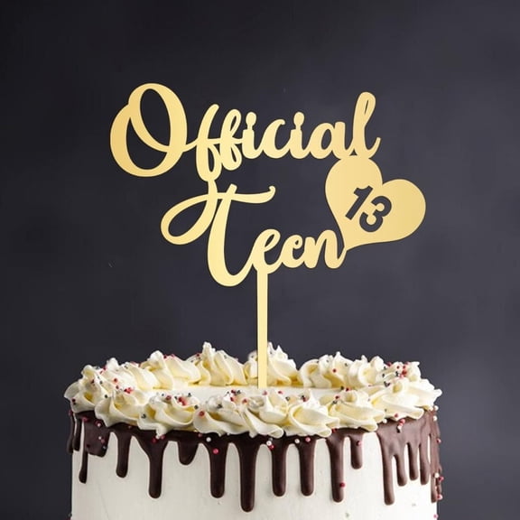 Personalized Happy Birthday Cake Topper Pick Engraved Cupcake Topper Happy 13th Birthday Baking Cake Decoration Supplies for Birthday Celebrations Party Decorations