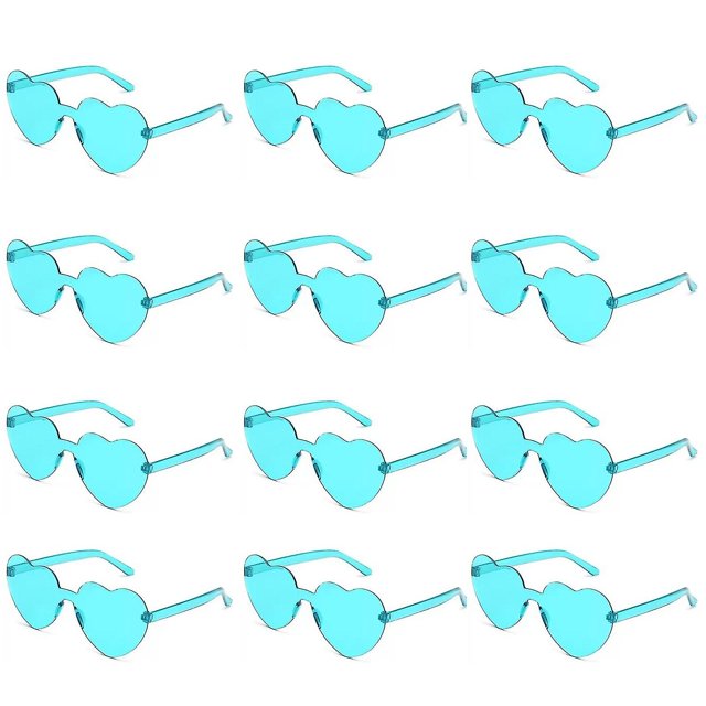12pcsfun Heart Shaped Beauty Sunglasses For Women And Men For Party,cute,high Quality High Quality