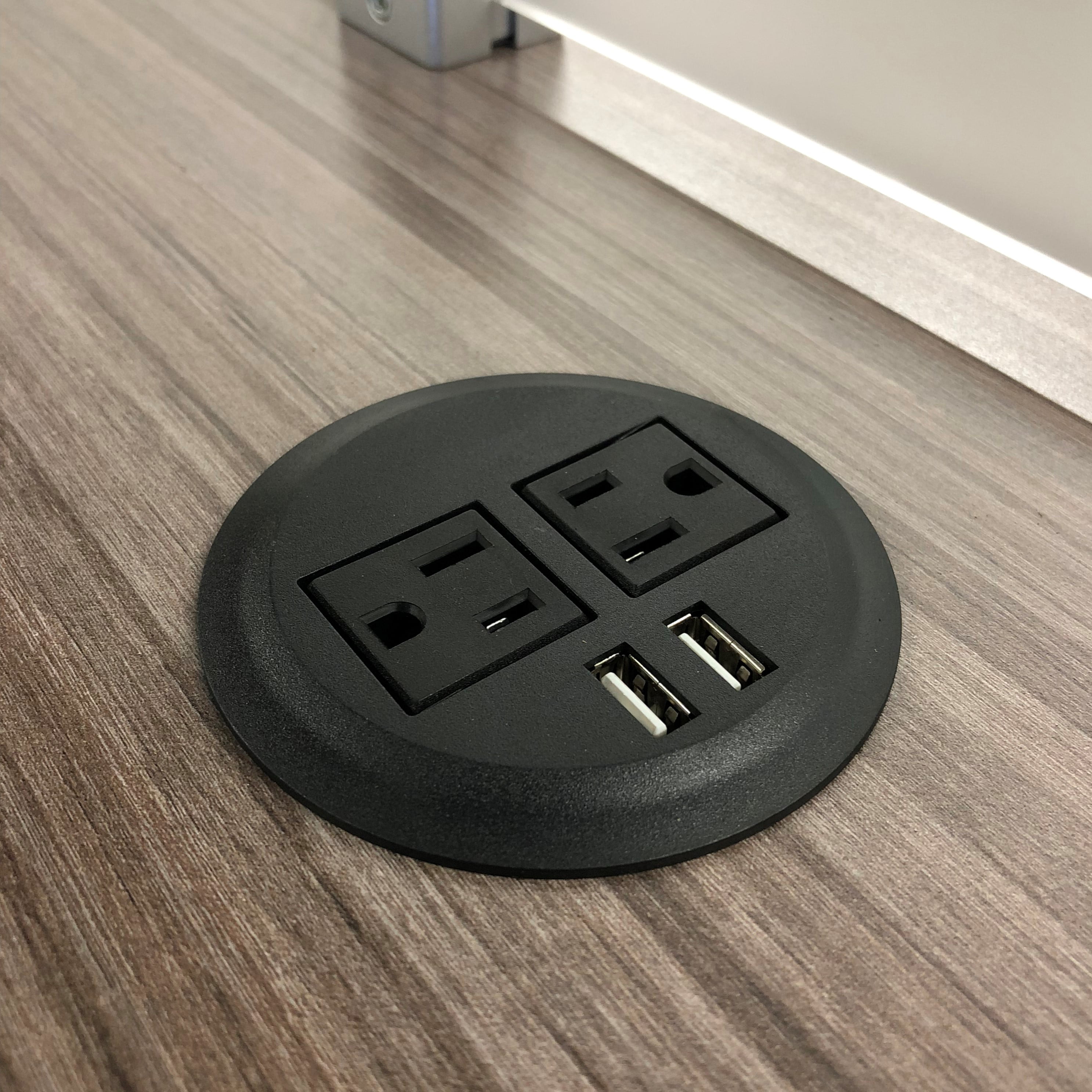 Pwr Plug Power Grommet For Desk Office Furniture Fits 3 Inch