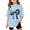 Blue, variant on YAYUBA Shirt for Girl Letter Print Crewneck Back To School Short Sleeve T Shirt Top Casual Tee Tops Preppy T Shirts for Boys and Girls, 13-14 Years, Beige