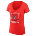 thumbnail image 2 of Women's G-III 4Her by Carl Banks Red Florida Panthers Super-Slim Fit Lightweight Collage Team Graphic T-Shirt, 2 of 3