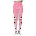 thumbnail image 2 of Medias Afelpadas de Polar Translúcido Gibobby Leggings de yoga ajustados con Estampado navideño degradado para Mujer Rosa XL, 2 of 5