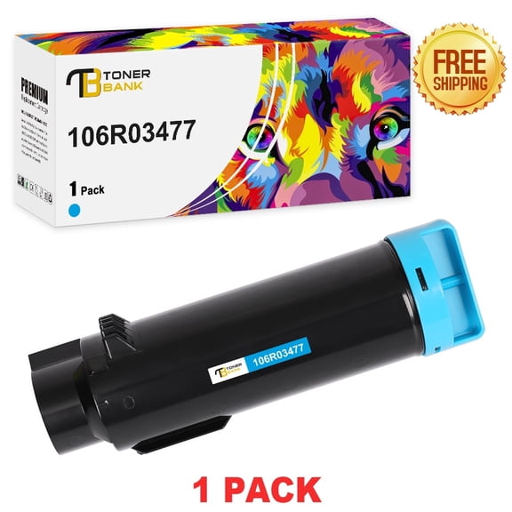 6510 Toner 1-Pack Compatible for Xerox 106R03477 Phaser 6510N 6510DN 6510DNM 6510DNI WorkCentre 6515N 6515DN 6515DNM 6515DNI Replacement Cyan