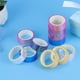 thumbnail image 2 of 12 rollos de cinta adhesiva arcoíris impermeable para manualidades, papel adhesivo decorativo (blanco, rosa, azul, amarillo, rosa y morado, 2 unidades de cada color), 2 of 7