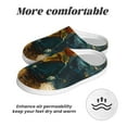 thumbnail image 6 of Daiia Whimsical Starry Night Scene Print Women’s Fuzzy Slippers Memory Foam Lightweight House Shoes Cozy Loafer Flannel House Shoes-39/40, 6 of 7
