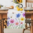 thumbnail image 5 of Table Runner Watercolor Flower Bee Table Decoration for Kitchen Dinning Plant Leaf Table Decoration for Indoor Outdoor Party Wedding Decor 13x90 Inch, 5 of 7