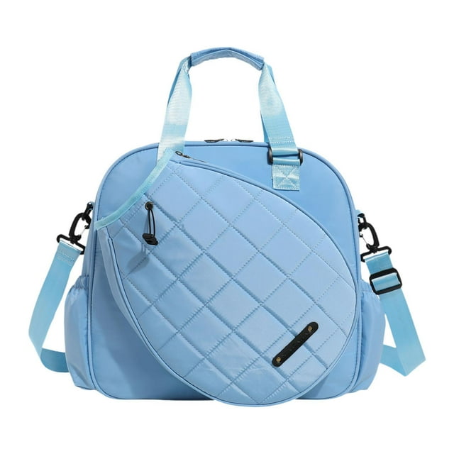 jinwen Tennis Bag Carrier Large Capacity Handbag for Adults Fitness Squash Racquets Blue