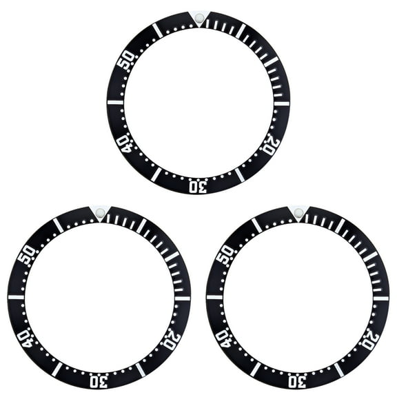 3 BEZEL INSERT FOR 41MM OMEGA WATCH SEAMASTER PLANET OCEAN WATCH BLACK