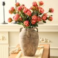 thumbnail image 3 of Ceramic Flower Vase Home Decor - 8.7" Farmhouse Flower Vases Rustic Vintage Aesthetic Modern for Table Living Room Kitchen Bedroom Decoration House Desk Decorative Accessories Gift (Retro), 3 of 16