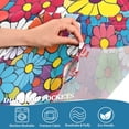 thumbnail image 3 of Yayeee Kitchen Curtains Tier Pair Light Filtering 27"x24" Rod Pocket Short Cafe Window Panel, Whimsical Floral, 3 of 7