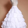 thumbnail image 2 of Jupon Crinoline pour Femme 4 Jupons Cerceau 5 Volants Couches Robe de Bal Demi-Jupon Jupon pour Mariage Robe de Mariée, 2 of 6