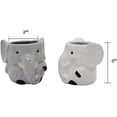 thumbnail image 2 of Cotta Planters Elephant Succulent Planter Set, 2-Pack Mini Ceramic Animal Pots for Small Plants, Gray and White, 2 of 5