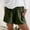 Army Green, variant on IDALL Athletic Shorts for Women Linen Shorts Womens Casual Solid Side Pockets Pants Shorts Elastic Waist Pockets Daily Shorts Summer Shorts Lounge Shorts Women Army Green L