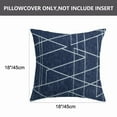 thumbnail image 4 of REGALWOVEN 2 Pack Polyester Cushion Covers Stylish Simplicity Sofa Throw Pillowcases, 18"x18" Dark Blue, 4 of 8