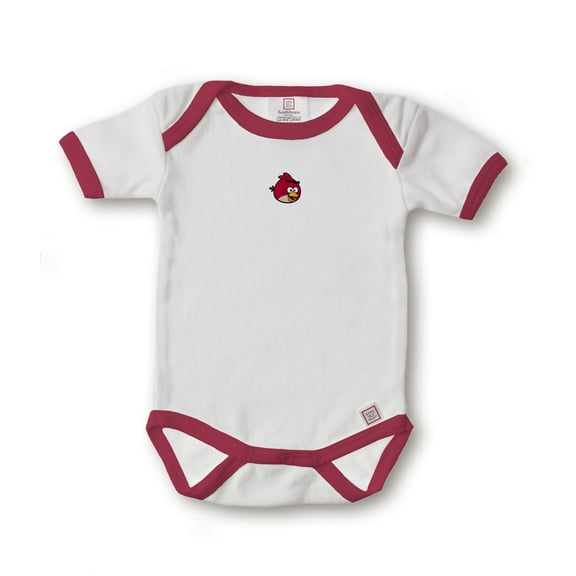 Classic Angry Birds Short-Sleeved Bodysuit, Newborn, 1-Inch Red Bird
